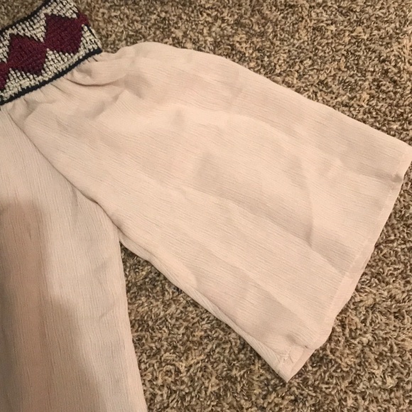 Off the shoulder cream top with Aztec details! - Picture 4 of 4